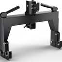 3 Point Quick Hitch to Category 1 Tractors3000 LBS Lifting Capacity Tractor Quick Hitch Between Lower Arms Attachments Quick Hitch with 2 Receivers, Black