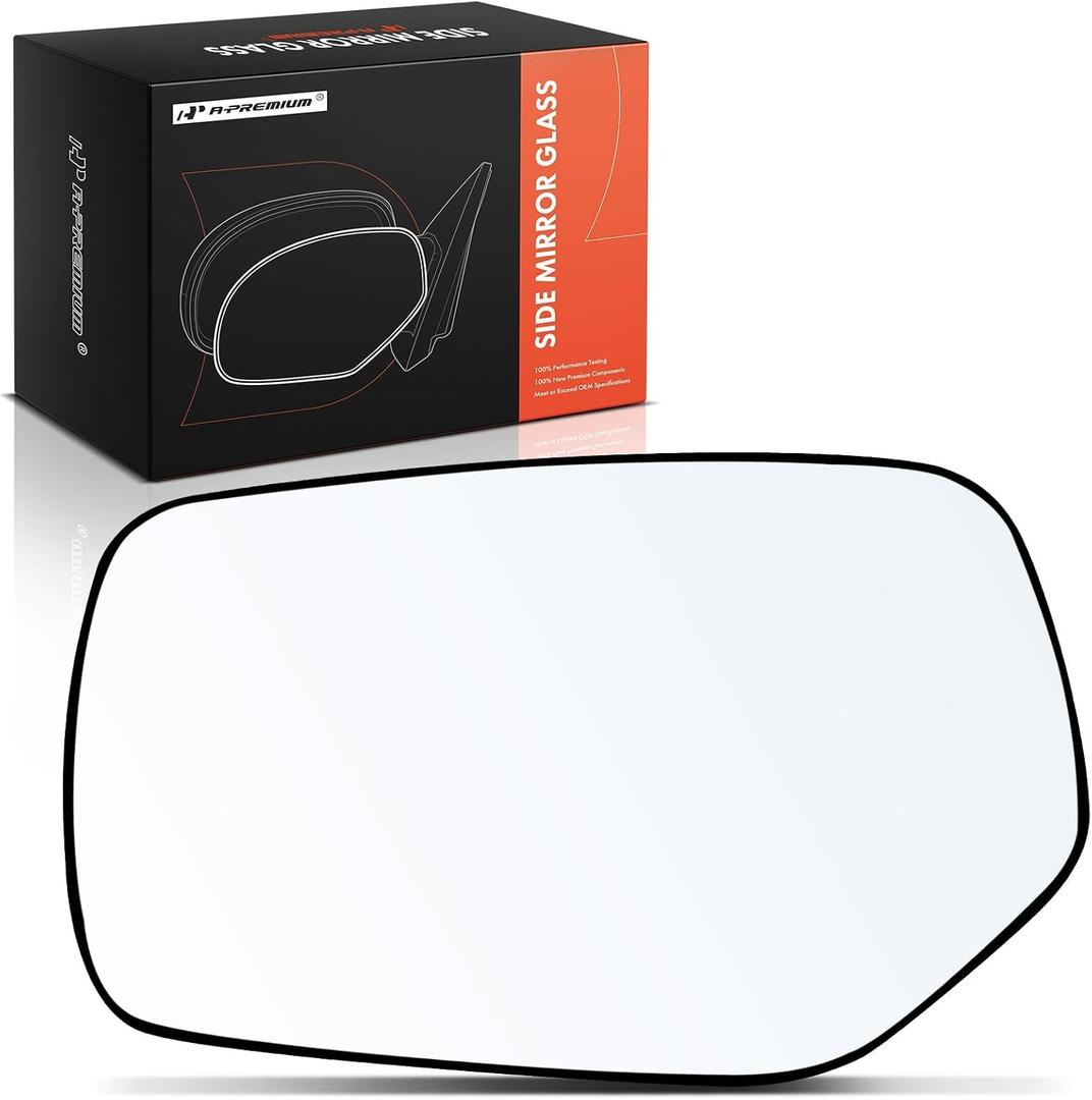 A-Premium Left Driver Side Non-Heated Mirror Glass with Backing Plate - Compatible with Subaru Impreza 2015-2016, Crosstrek 2016-2017, XV Crosstrek 2015 - Exterior Side View Flat Mirror