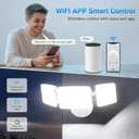 Onforu 100W Smart Flood Lights Outdoor, 3 Adjustable Heads, 9000LM Dimmable Hardwired Security Light, WiFi Alexa Control Floodlight, 2700K-6500K Tunable
