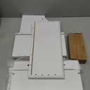 TEENFON Bathroom Wall Cabinet with Adjustable Shelves and Towel Rack, Wall Mounted Over the Toilet Storage Cabinet for Bathroom, Living Room, White UNGGX005W