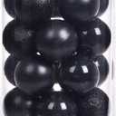 30pcs Christmas Ball Ornaments, 2.36" Shatterproof Tree Decorations, Perfect Hanging Ball for Indoor/Outdoor Holiday Christmas Party Decor (Black)