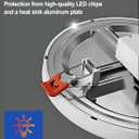 1-Pack 6 Inch Recessed Ceiling Light with Junction Box, 1050LM, 2700K-5000K 5CCT, Dimmable, Ultra-Thin LED Recessed Lighting for Kitchen, Bedroom, and Living Room