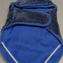 Malier Dog Winter Coat, Reversible Fleece Dog Cold Weather Coats, Windproof Warm Snow Puppy Jacket Vest Pet Clothes for Small Medium Large Dogs (Blue, Medium)