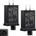 2 PCS Replacement Yard Inflatable Adapter,12V 1A Class 2 Power Supply, Low Voltage Transformer US Plug for Halloween/Thanksgiving/Christmas Inflatables