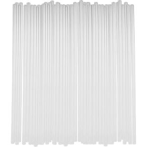 Green Direct Clear Plastic Drinking Straws - 10.2 Inch Extra Long & Thick - Straws Individually Wrapped - BPA-Free for Water Bottles, Jumbo Cups & Large Drinks - Bulk Pack of 300
