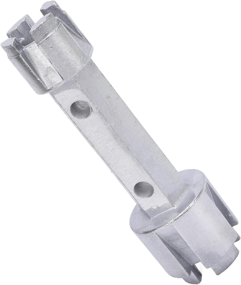 Tub Drain Remover Wrench, Double Ended Shower Drain Wrench Remover Tool for Bathroom Bathhouse Sink Tub Drainage Pipe Plumbing, Aluminum Alloy