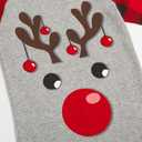 Demifill Boys And Girls Halloween Pajamas Sets Christmas Pjs Holiday Sleepwear Children Clothes (24 Months, Grey&black&red/Reindeer)