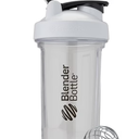BlenderBottle Shaker Bottle Pro Series Perfect for Protein Shakes and Pre Workout, 24-Ounce, White/Clear