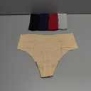 Seamless Underwear for Women Cotton Thongs High Waisted Soft Breathable No Show Panties Invisible Stretch 6 Pack (Small)