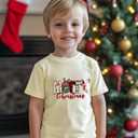 Toddler Boys Christmas Shirt Girls Kids Ugly Xmas T-Shirt Short Sleeve Cotton Tee Top 2T-8Y (Snowflake Merry Christmas)