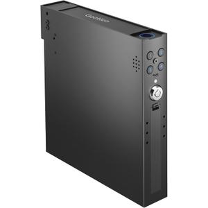 Vehicle Gun Safe for Handgun with Fingerprint, Keypad, Key, Biometric Car Gun Safe for Pickup, SUV, Truck, Large Sedan and Hatchback, Quick Access Auto Pop-Up Pistol Safe for Nightstand Beside