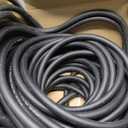 Wiseflow Garden Hose 100FT x 3/4", Heavy Duty Rubber Hose, Water Hose with Five Layered Braiding, Male Female Fittings, 1200PSI Burst, 300PSI Working for Yard, Car Wash, Pets (Black)