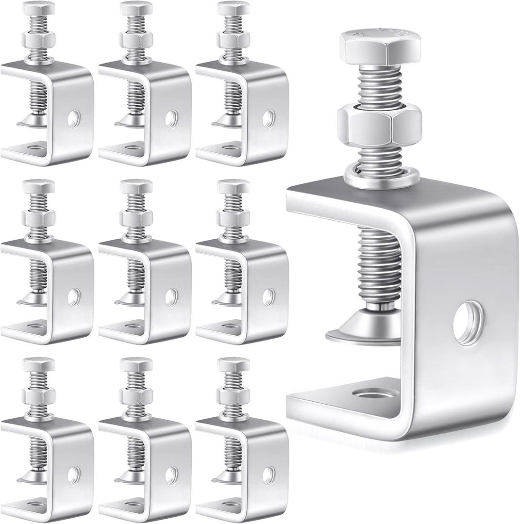 Lounsweer 20 Pcs Stainless Steel C Clamps Heavy Duty 1 3/16 Inch Mini Tiger Clamp with Stable Wide Jaw Opening Small Screw Clamps for Metal Working Mounting Woodworking Lounsweer 20 Pcs Stainless Steel C Clamps Heavy Duty 1 3/16 Inch Mini Tiger Clamp with Stable Wide Jaw Opening Small Screw Clamps for Metal Working Mounting Woodworking