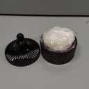 Tioncy 3 Pcs Large Body Powder Puff and Container Valentine's Day gift Powder Container with Puff Crystal Case Soft Washable Reusable Velour Face Body Glitter Wet Dry Makeup (Classic,Black)