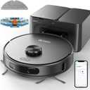 Robot Vacuum and Mop, 3-in-1 Robotic Vacuum Cleaner with 70-Day Self-Emptying Base, 360 LiDAR Navigation, Smart Mapping & Auto-Return, 6000Pa Strong Suction for Pet Hair, Carpets & Hard Floors