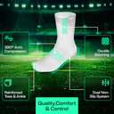 LUX Sports ProCleat Performance Grip Socks GripArray - Athletic Socks for Performance Sports - Grip Socks for Men and Women (One Size, White)