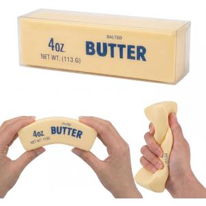 Butter Squishy Slow Rising Stress Relief Tool,New 2026 Squeeze Ball Realistic Butter Stick Soft Squeeze Tool,Portable Squishy for Adults Anxiety & Stress Relief, Sensory Gifts for Office(Yellow)