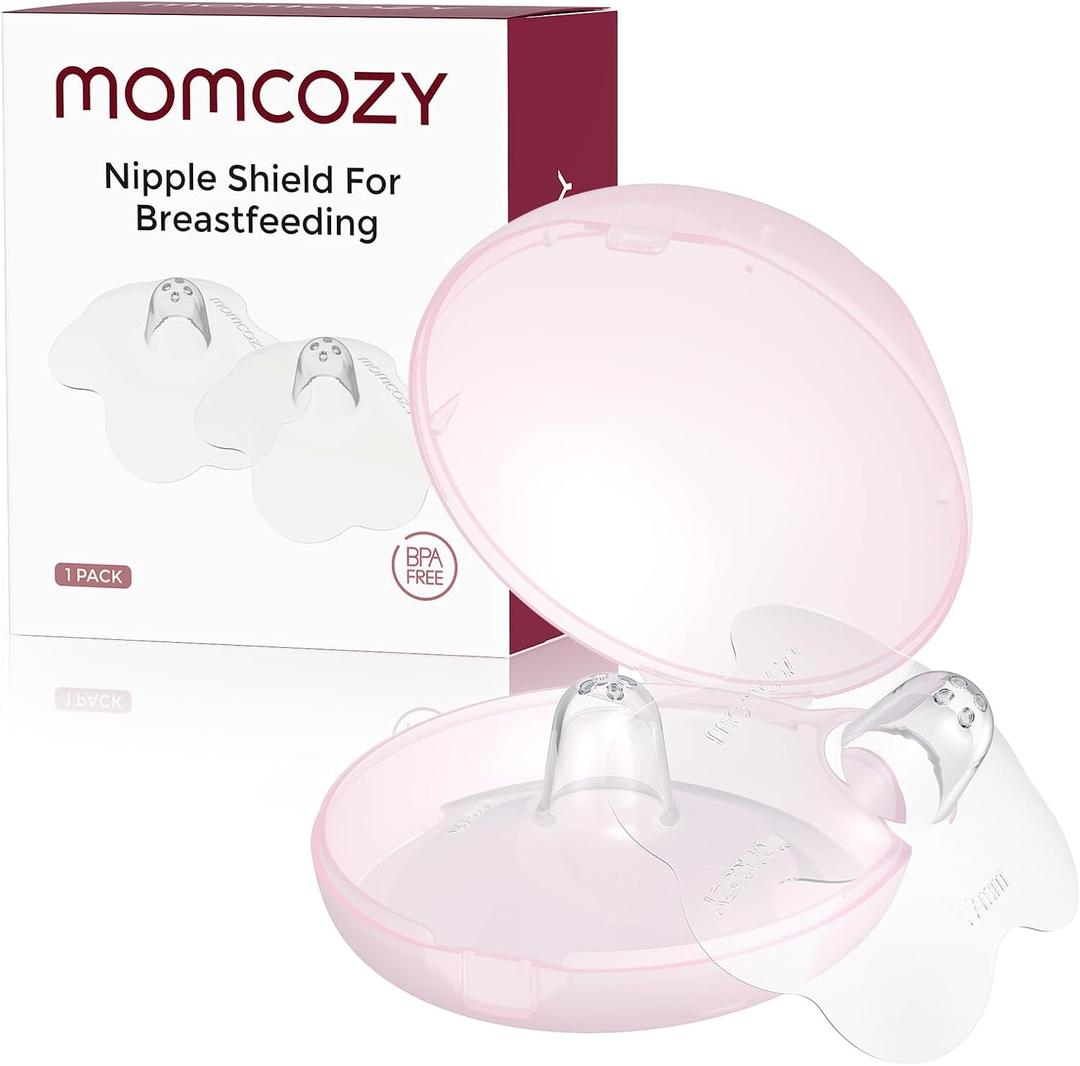 Momcozy Nipple Shield, Floral Contact Nipple Shield for Breastfeeding Moms with Flat or Inverted Nipples (24mm)