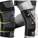 Kinesiology Knee Compression Sleeves - Professional Knee Braces for Men and Women for Joint Pain Relief, Swelling, ACL, MCL, Inflammation Relief, FSA and HSA Approved (XX-Large, Black)