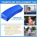 15 ft Trampoline pad Replacement, Trampoline Spring Cover, Thickened EPE Foam Tear-Resistant Waterproof Trampoline Safety Pad, No Holes for Pole