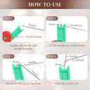 2 x Automatic Needle Threader, Frundoo 2025 New DIY Hand Sewing Machine Needle Threader, Self Threading Needles for Hand Sewing, for Sewing Embroidery Cross Stitch Craft Stitching Knitting Quilting-12Pcs