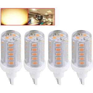 Leisure LED 4 Pack RV LED Light Bulbs 450LM Warm White 3000K T10 921 922 912 33SMD LED Replacement Light Bulbs for RV Indoor Lights 10-30V (Warm White 3000K, 4-Pack)