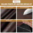Leather Repair Patch, 17X79 Inch Self Adhesive Leather Repair Tape, Large Vinyl Patch Kit for Couches, Sofa, Furniture, Car Seats, Office Chairs, Cabinets, HandbagsDark Brown, 17X79 Inch