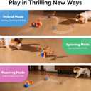 Cheerble Smart Interactive Dog Toy, Wicked Ball Rolly, Automatic Moving, Bouncing, Rotating, E-TPU Material, Active Rolling Interactive Dog Ball for Medium and Large Dogs (Blue)