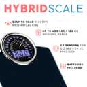 Adamson Hybrid 2-in-1 Analog & Digital Weighing Scale for Body Weight up to 400lbs - Thick Tempered Glass - Extra Large Display - Easy to Read Digital Bathroom Scale - New
