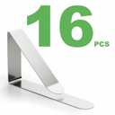 ELFFILLA 32 Pack Tablecloth Clips Heavy Duty, 2.95"x1.77" Stainless Steel Rust Proof Tablecloth Clips for 2" Thick Tables - Anti-Slip Pads Home Restaurant Picnic