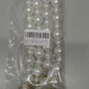 Geesatis 4pcs Pearl Beaded Bag Chain,Pearl Bead Replacement Decorative Purse Strap,Bag Handle for Crochet Bag DIY Bag, Creamy White(11.02in)