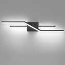SOLFART Bathroom Lights Over Mirror Dimmable 32 Inch Modern Black Vanity Lights for Bathroom LED Vanity Lighting Fixtures, Matte Black