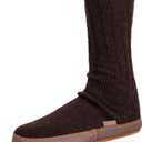 Men's and Women's Original Slipper Sock - Comfortable Men's and Women's Slipper Sock with Cloud-Like Feel, Soft and Moisture Wicking Crew Length, Genuine Suede Sole (9.5-10.5 Women/7.5-8.5 Men)