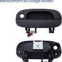 77640 Front Driver Side Exterior Door Handle Compatible with Dodge Ram 1500 2500 3500 1994-2002, Replaces 55275023AB, Textured Black
