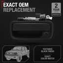 Exterior Front Driver Door Handle Replacement - Compatible with 1995-2004 Toyota Tacoma - Smooth Black, Plastic - OEM 69220-35020, 91319, 79344, TO1310117
