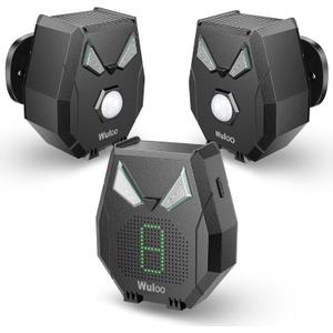 Solar Wireless Driveway Alarm, Outdoor Motion Sensor Detector Alarms Driveway Alert System 2000ft Long Range with Rechargeable Battery, Outside Weatherproof/Expandable (1 Receiver and 2 sensors)