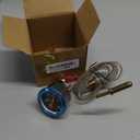 Dyno Racing 2" 52mm 12V Pointer Mechanical Water Temperature Temp Gauge (50-140,130-280),Yellow Light Car Meter with Sensor NPT 1/2, NPT 3/8, NPT 1/4, 1.8m Wire Length