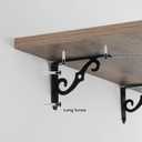 HOME MASTER HARDWARE Decorative Shelf Brackets, 8x5.5 inch, Black, 2 Pack