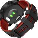 ISABAKE Compatible with Garmin Vivoactive 3 Band, Vivoactive 3 Music Watch Band, 20mm Silicone Strap for Galaxy Active 2 40mm 44mm/Samsung Gear Sport/Galaxy Watch Band 42mm Smartwatch (Black&Red)