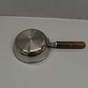 IMEEA 5.5-Inch Egg Pan Omelet Pan SUS304 Stainless Steel Mini Sauce Pan with Wooden Handle