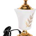 Electric Incense Burner Middle Eastern Style Desktop Censer for Yoga Spa Aromatherapy with Us Plug Portable Burner for Home Office Relaxation and Air Purification 7.87X2.75X2.75In