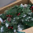 2 Pack 31in Porch Christmas Tree with Remote, 40 Lights Warm & Multicolor | Remote controlled urn filler tree, White PVC & PET branches, Outdoor pathway decorations, Pre-lit artificial porch decor