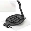 Cedilis 8 Inch Cast Iron Tortilla Press with 100pcs Parchment Paper, Roti and Tortilla Maker, Flour Tortilla Press for Tawa or Dosa, Heavy Duty, Even Pressing, Black