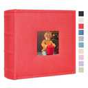 Cherrich Small Photo Album 4x6, 100 Pockets with Writing Space Linen Cover Picture Book Holds 4x6 Photos for Wedding, Baby, Family, Graduation