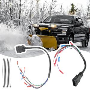 2 Pack 9 Pin Truck and Plow Side Repair Harness Compatible with Western Fisher Snow Plow, Truck Side 49308 & Plow Side 49317