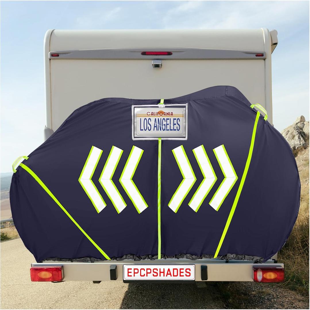 Bike Cover for Outside Storage, 600D Oxford 2 Bike Waterproof Bicycle Cover with PU Coating, Anti Dust rain Snow and UV Protection Covers for E-bike Mountain bike Road bike, Navy Blue