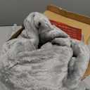 Portable Cordless Heated Blanket for Stadium, Rechargeable USB Heated Throw Blanket for Outdoor, 3 Heat Settings Electric Heated Blanket for Office, Camping, 58x 38 (Battery Pack Not Included) (Grey)