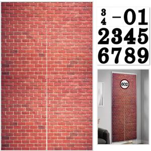 Brick Wall Party Backdrop, Red Brick Wall Backdrop, Wall Decoration, Kids Birthday Party Supplies, Holiday Party Decor Halloween Door Curtains Decorations