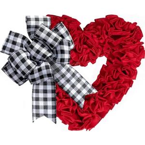 Valentines Day Decor - Wreaths for Front Door Outside 17" Valentine Decorations for The Home Heart Shaped Wreath for Outdoor Valentine's Day Wreath San Valentin