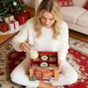 12 Pcs Christmas Candle Jar Gift Bulk Mason Jar Christmas Scented Candle Mini Small Soy Wax Aromatherapy Gifts Xmas Stocking Stuffers for Neighbor Women Friends Christmastide Gifts